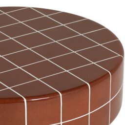 Rico Tiled Round Coffee Table, Round, Red - Barker & Stonehouse - thumbnail 5