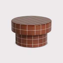 Rico Tiled Round Coffee Table, Round, Red - Barker & Stonehouse - thumbnail 1