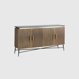 Cyrelle 4 Door Sideboard, Gold Marble - Barker & Stonehouse