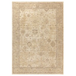 Elaris Ornate Beige 160x240cm Rug, Square, Neutral Polyester - Barker & Stonehouse