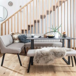 Belize Right Hand Corner Dining Set, Neutral Ceramic - Barker & Stonehouse - thumbnail 1