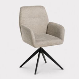 Sorelle Swivel Dining Chair, Neutral Fabric - Barker & Stonehouse - thumbnail 3