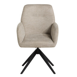 Sorelle Swivel Dining Chair, Neutral Fabric - Barker & Stonehouse - thumbnail 4