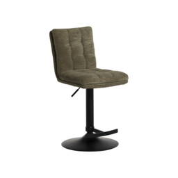 Odine Swivel Bar Stool 360 Swivel Adj Height, Green Fabric - Barker & Stonehouse - thumbnail 3