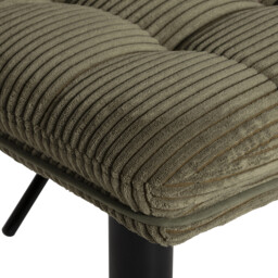 Odine Swivel Bar Stool 360 Swivel Adj Height, Green Fabric - Barker & Stonehouse - thumbnail 6