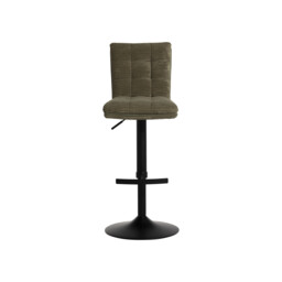 Odine Swivel Bar Stool 360 Swivel Adj Height, Green Fabric - Barker & Stonehouse - thumbnail 4