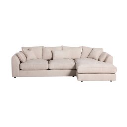 Harrington Large Chaise Corner Sofa Right, Neutral Fabric - Barker & Stonehouse - thumbnail 4
