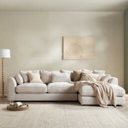 Harrington Large Chaise Corner Sofa Right, Neutral Fabric - Barker & Stonehouse - thumbnail 2