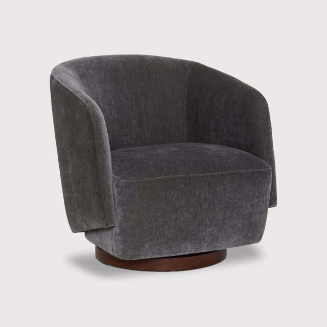 Pellaro Swivel Armchair, Grey Fabric - Barker & Stonehouse - image 1