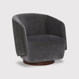 Pellaro Swivel Armchair, Grey Fabric - Barker & Stonehouse
