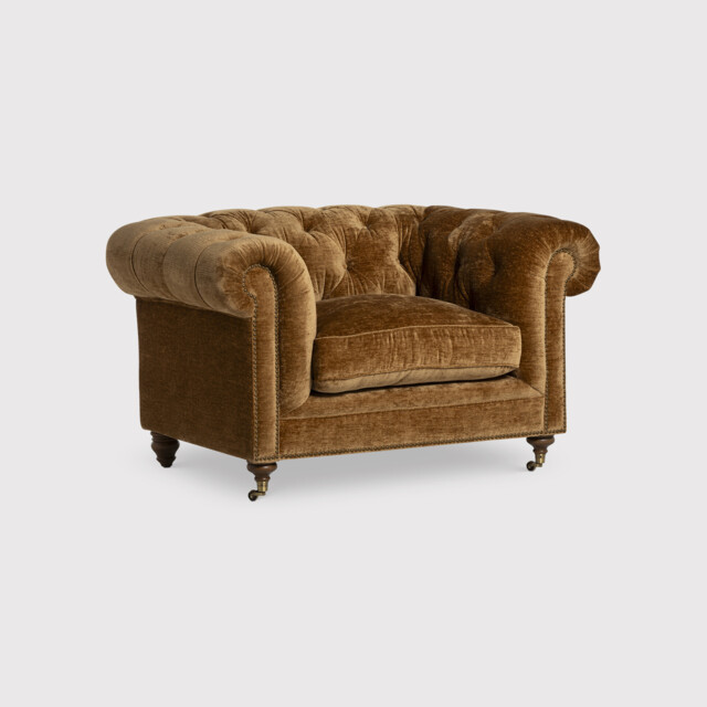 Highgrove Snuggler Armchair, Gold Fabric - Barker & Stonehouse - image 1