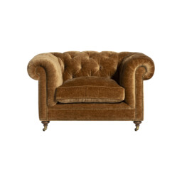 Highgrove Snuggler Armchair, Gold Fabric - Barker & Stonehouse - thumbnail 3