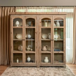 Morlin Large Display Cabinet 229X51X220Cm, Neutral Wood - Barker & Stonehouse - thumbnail 2