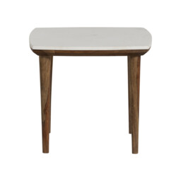 Vida Side Table Marble Top, Neutral Wood - Barker & Stonehouse - thumbnail 3