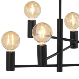 Black 6 Bulb Pendant Light Metal - Barker & Stonehouse - thumbnail 4