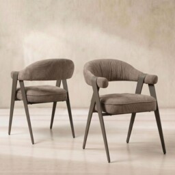 Abraham Dining Chair With Arms, Neutral Fabric - Barker & Stonehouse - thumbnail 1