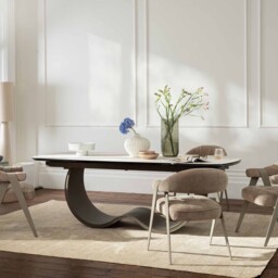 Abraham Dining Chair With Arms, Neutral Fabric - Barker & Stonehouse - thumbnail 2