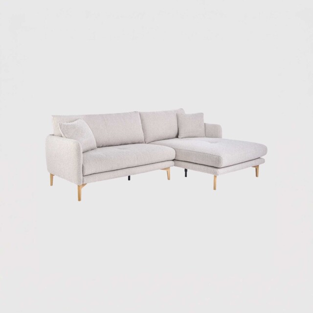 Ercol Aosta Small Chaise Right Corner Sofa, Neutral Fabric - Barker & Stonehouse - image 1