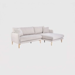 Ercol Aosta Small Chaise Right Corner Sofa, Neutral Fabric - Barker & Stonehouse - thumbnail 1