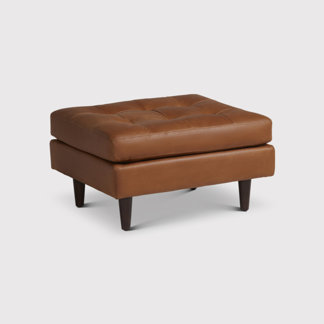 Hemingway Ottoman, Brown Leather - Barker & Stonehouse - image 1