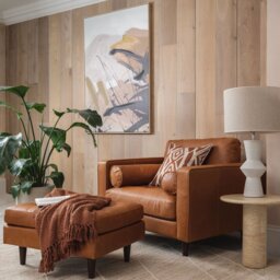 Hemingway Ottoman, Brown Leather - Barker & Stonehouse - thumbnail 2