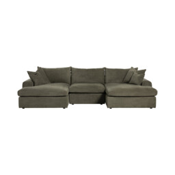 Alaska U Shaped Corner Sofa, Green Velvet - Barker & Stonehouse - thumbnail 3