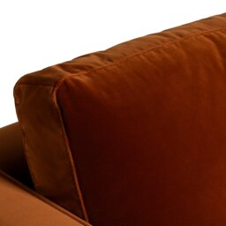Hemingway 3 Seater Sofa, Orange Velvet - Barker & Stonehouse - thumbnail 5