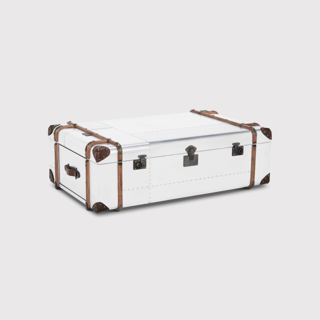 Timothy Oulton Globetrekker Coffee Table Large, Silver Metal - Barker & Stonehouse - image 1