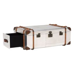 Timothy Oulton Globetrekker Coffee Table Large, Silver Metal - Barker & Stonehouse - thumbnail 3