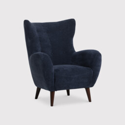Lucian Armchair, Blue Fabric - Barker & Stonehouse
