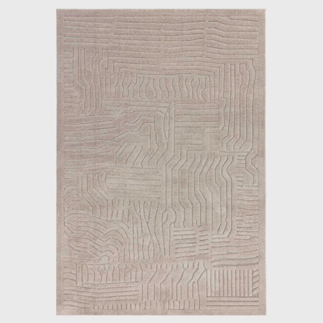Canyon Passage 120x170cm Rug Natural, Square, Neutral Polyester - Barker & Stonehouse