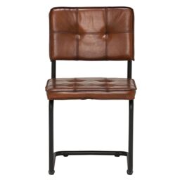 Pure Furniture Byron Dining Chair, Brown Leather - Barker & Stonehouse - thumbnail 2
