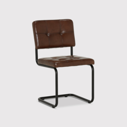 Pure Furniture Byron Dining Chair, Brown Leather - Barker & Stonehouse - thumbnail 1