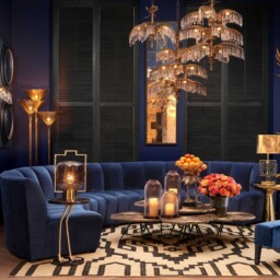 Eichholtz Lando Modular Sofa Midnight Blue, Navy Velvet - Barker & Stonehouse - thumbnail 2