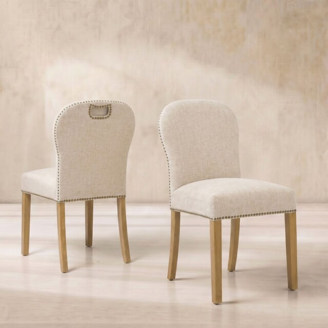 Gable Dining Chair, Neutral Fabric - Barker & Stonehouse - image 1