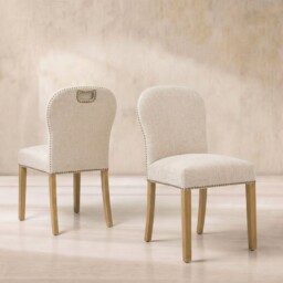 Gable Dining Chair, Neutral Fabric - Barker & Stonehouse - thumbnail 1