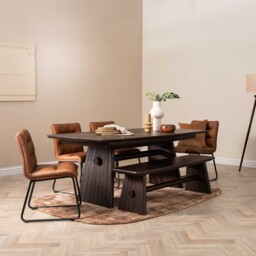 Pure Furniture Zena Dining Chair, Brown Leather - Barker & Stonehouse - thumbnail 2
