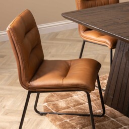 Pure Furniture Zena Dining Chair, Brown Leather - Barker & Stonehouse - thumbnail 5