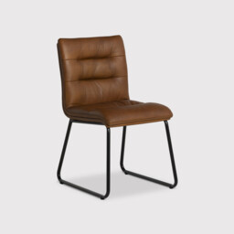 Pure Furniture Zena Dining Chair, Brown Leather - Barker & Stonehouse - thumbnail 1