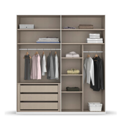 Frans 4 Door Wardrobe 201Cm, Grey Wood - Barker & Stonehouse - thumbnail 6