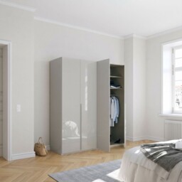 Frans 4 Door Wardrobe 201Cm, Grey Wood - Barker & Stonehouse - thumbnail 3