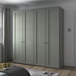 Varese 2M 4 Door Wardrobe, Green - Barker & Stonehouse - thumbnail 2