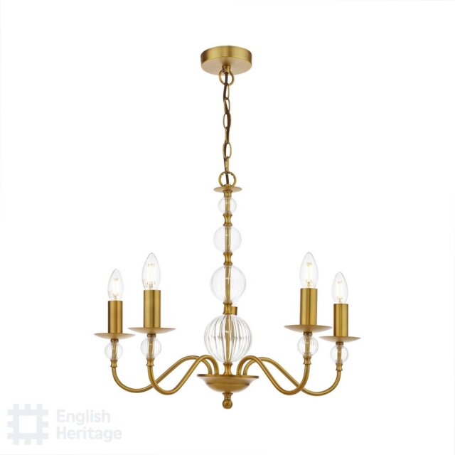 Wrest Park 5 Light Pendant, Gold Metal - Barker & Stonehouse - image 1