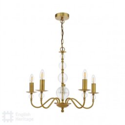 Wrest Park 5 Light Pendant, Gold Metal - Barker & Stonehouse - thumbnail 2