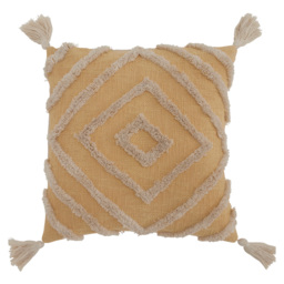 Nola Ochre Cushion, Square, Yellow Polyester - Barker & Stonehouse - thumbnail 1
