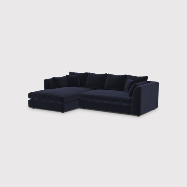 Harrington Small Chaise Corner Sofa Left, Navy Fabric - Barker & Stonehouse - image 1