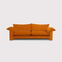 Hoxton Extra Large Sofa, Orange Fabric - Barker & Stonehouse