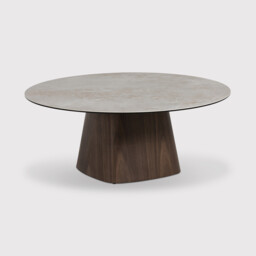 Cosmos Coffee Table, Round, White Ceramic - Barker & Stonehouse - thumbnail 1