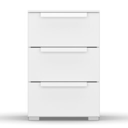 Frans 3 Drawer Bedside Table, White - Barker & Stonehouse - thumbnail 2