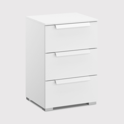 Frans 3 Drawer Bedside Table, White - Barker & Stonehouse - thumbnail 4
